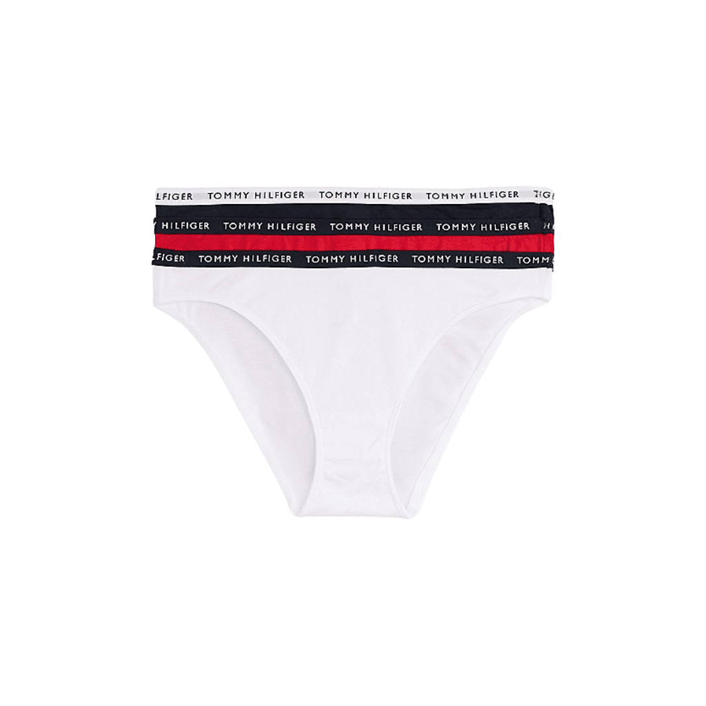 Tommy Hilfiger 3-Pack Logo Waistband Briefs Desert Sky/White/Primary Red