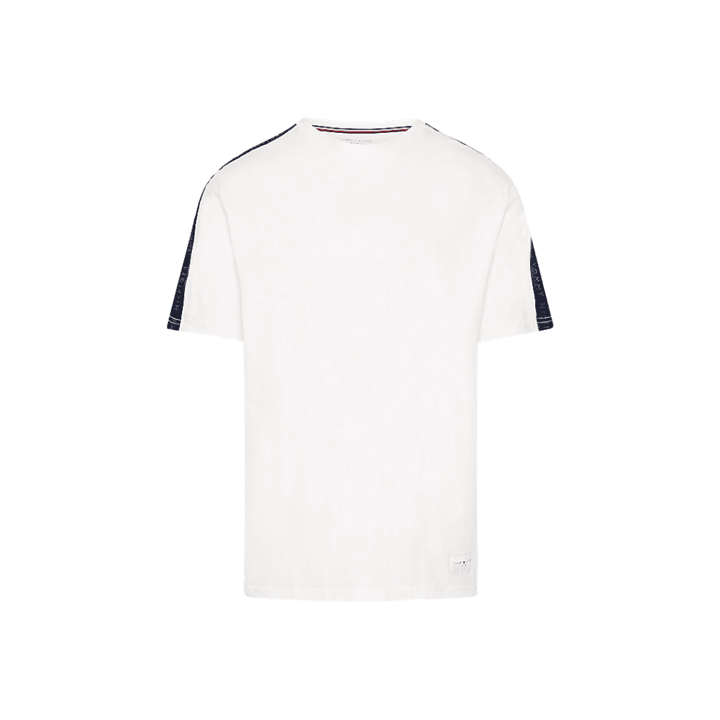 Tommy Hilfiger Stripe Sleeve Tee Ecru