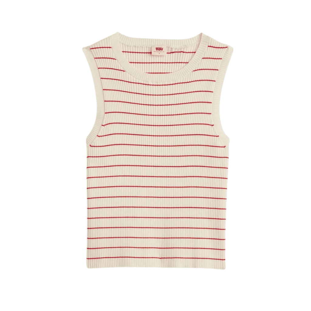 Levi's Tulip Tank Egret / High Risk Red