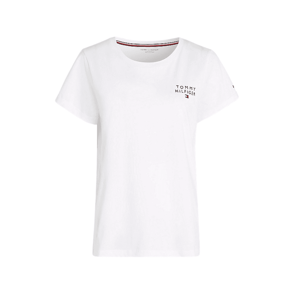 Tommy Hilfiger Logo Short Sleeve Lounge T-Shirt White
