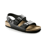Birkenstock Milano Natural Leather Black Regular swatch