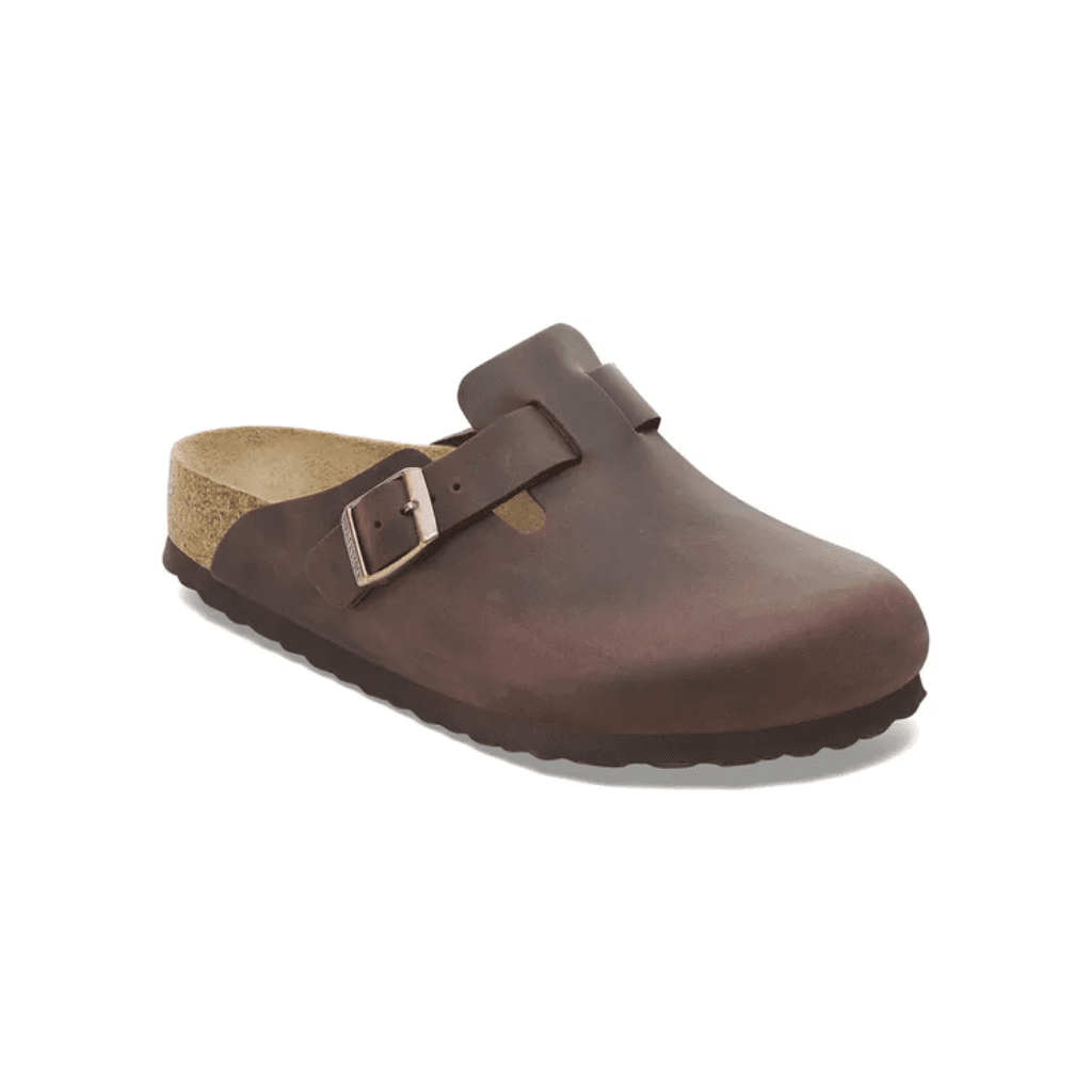 Birkenstock Boston Soft Footbed Natural Leather Oiled Habana Narrow