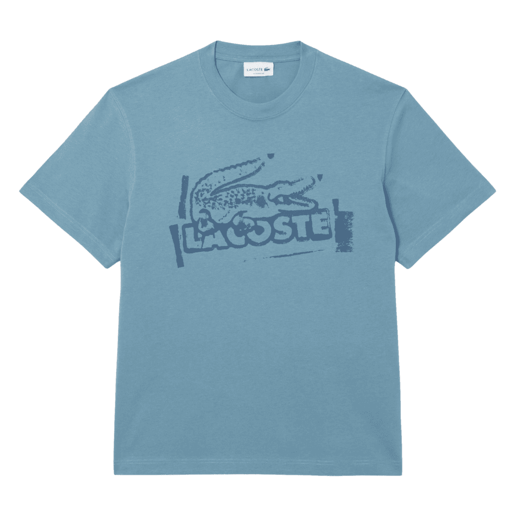 Lacoste Classic Fit Print Jersey T-Shirt Limestone/Falcon