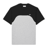 Lacoste Classic Fit Colour Block T-Shirt Silver Chine/Black swatch