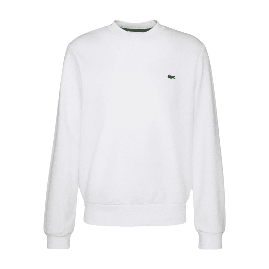 Lacoste Classic Fit Cotton Fleece Sweatshirt White