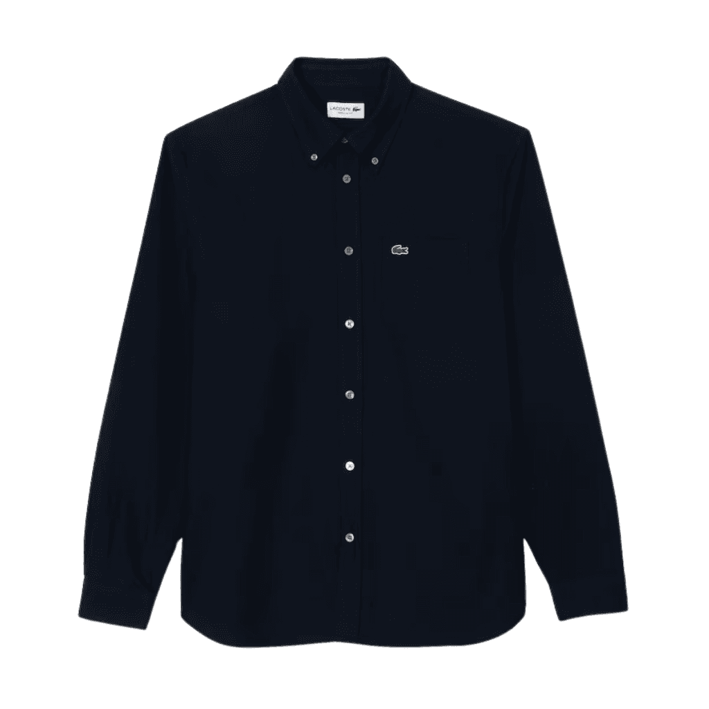 Lacoste Regular Fit Cotton Oxford Shirt Navy Blue