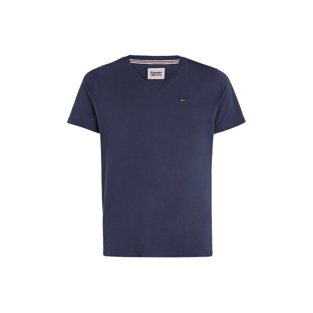 Tommy Jeans Original Jersey V Neck T-Shirt Black Iris