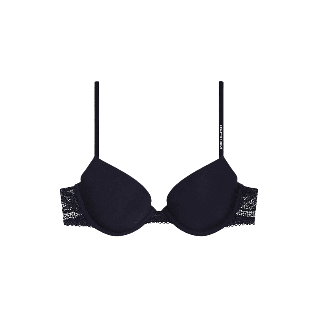 Tommy Hilfiger Lace Trim Balconette Bra Desert Sky