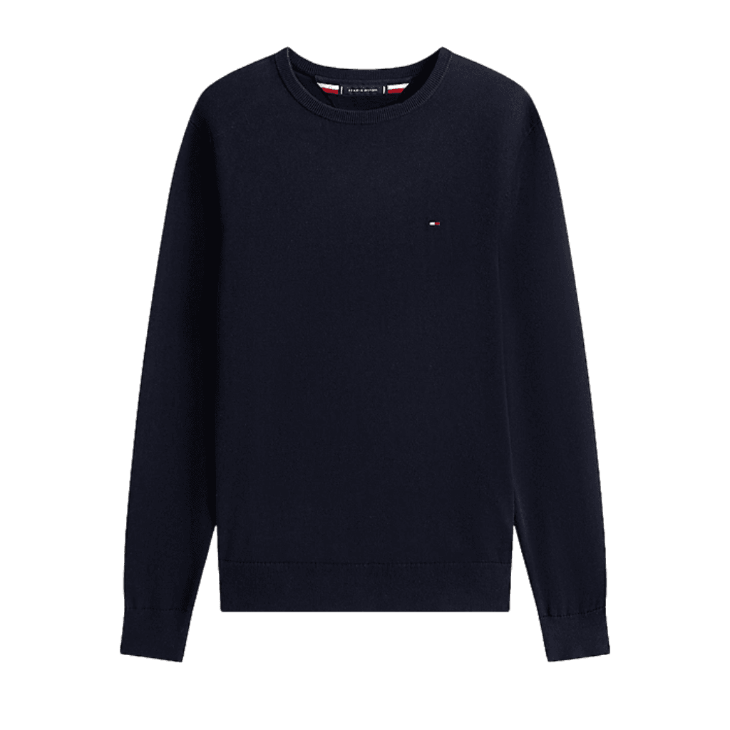 Tommy Hilfiger Flag Crew Neck Jumper Desert Sky