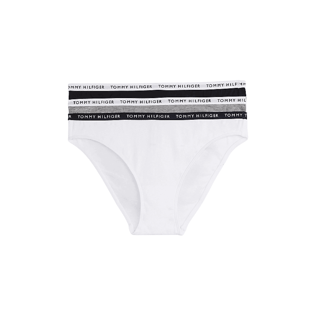 Tommy Hilfiger 3-Pack Logo Briefs Medium Grey Heather/White/Black
