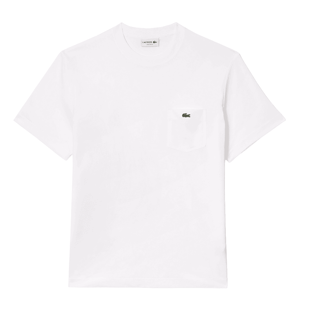 Lacoste Midweight Jersey Pocket T-Shirt White