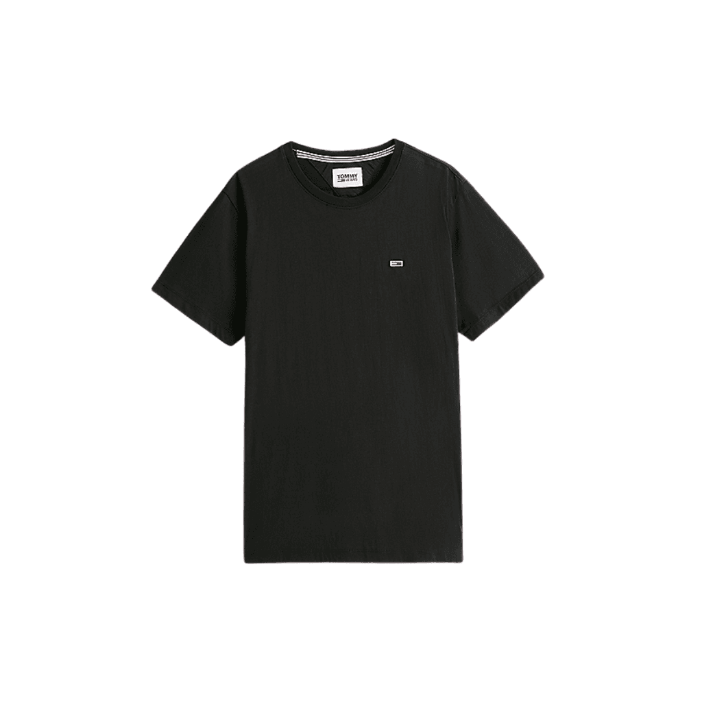 Tommy Jeans Slim Jersey Cotton T-Shirt Black
