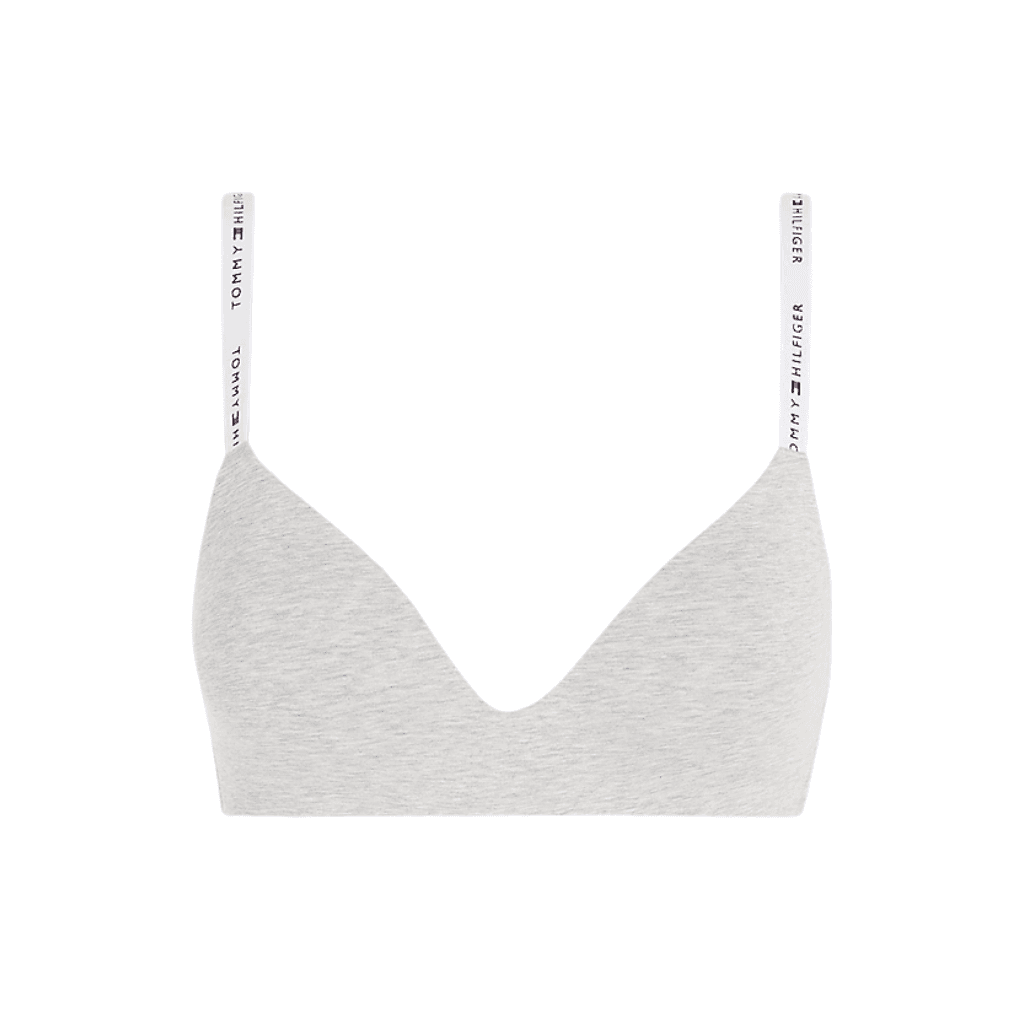 Tommy Hilfiger Lightly Lined Triangle Bra Light Grey Heather