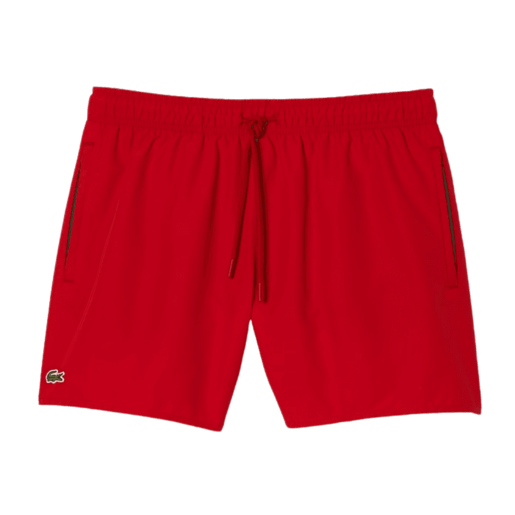 Lacoste Monochrome Swim Shorts Red/Green