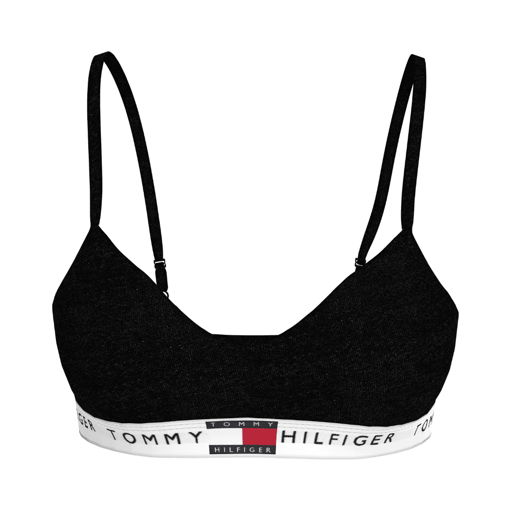 Tommy Hilfiger Logo Bralette Lift Black