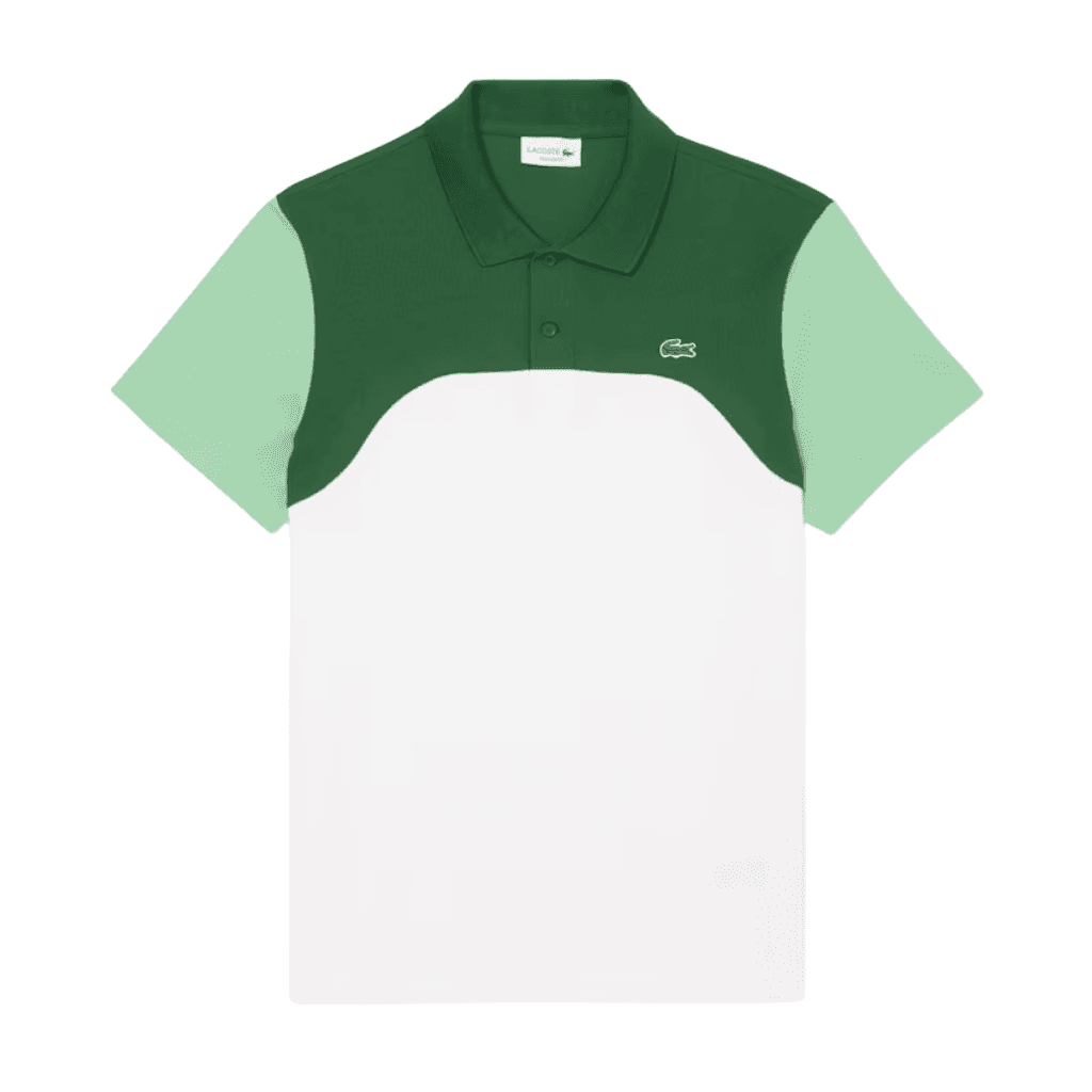 Lacoste L.12.12 Regular Fit Stretch Polo Shirt White/Green-Liamone