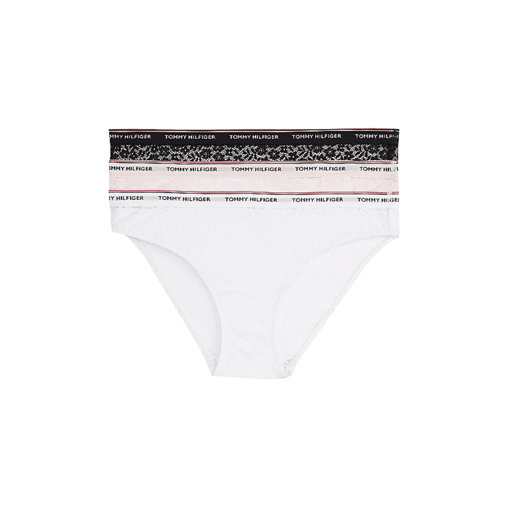 Tommy Hilfiger 3-Pack Lace Briefs Black/White/Light Pink