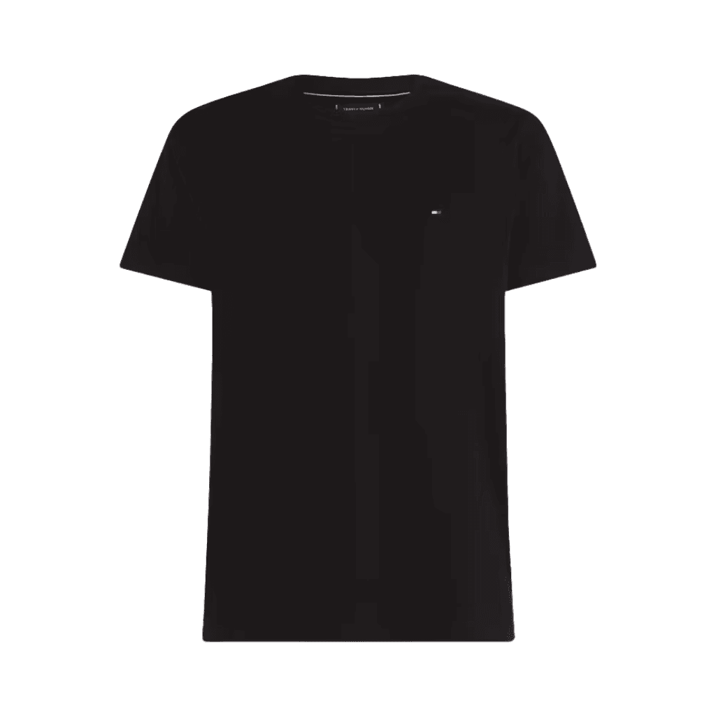 Tommy Hilfiger Flag Embroidered Crew T-Shirt Black