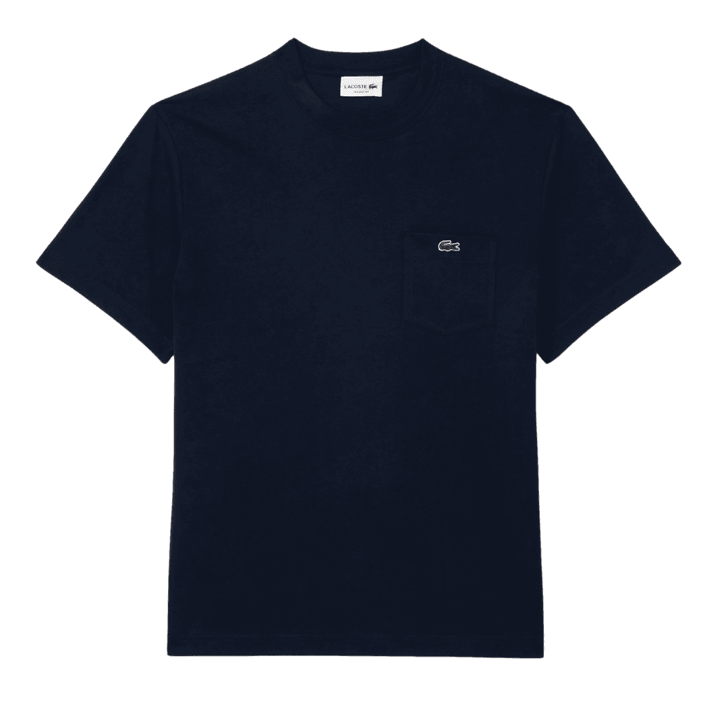 Lacoste Midweight Jersey Pocket T-Shirt Navy Blue