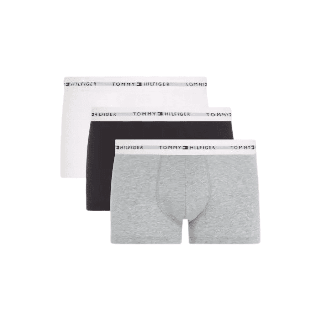 Tommy Hilfiger 3 Pack Trunks Grey Heather/Black/White