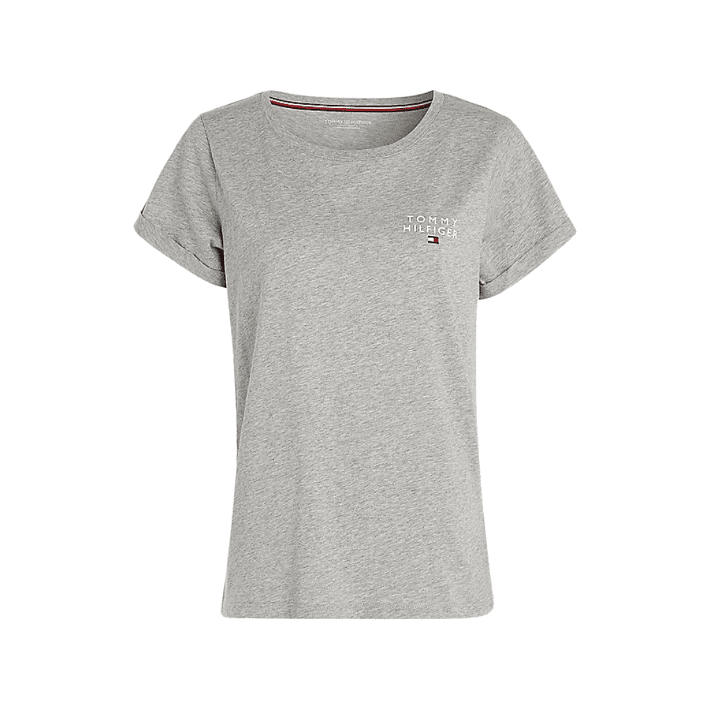 Tommy Hilfiger Logo Short Sleeve Lounge T-Shirt Light Grey Heather