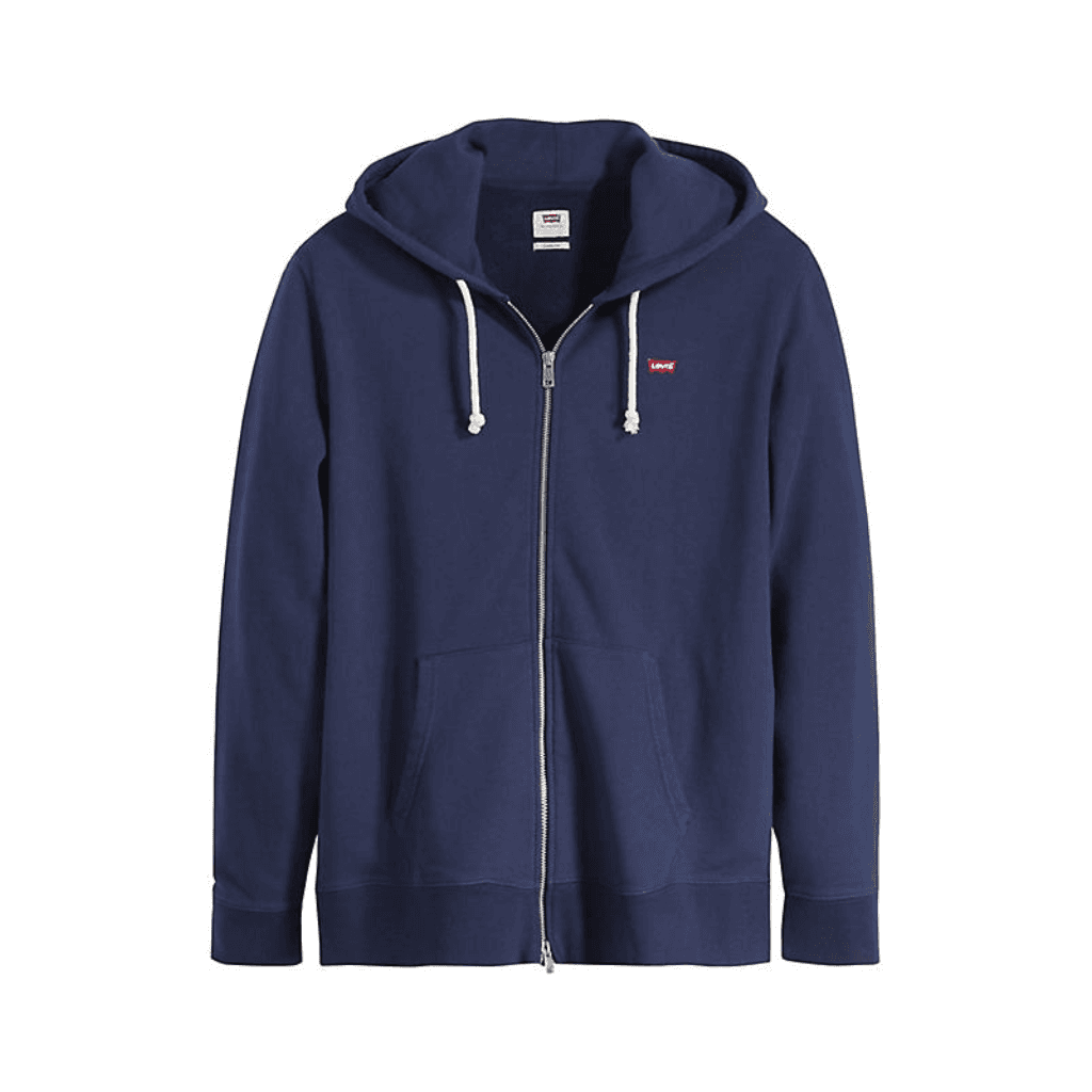 Levi's Original Zip Up Hoodie Navy Blazer