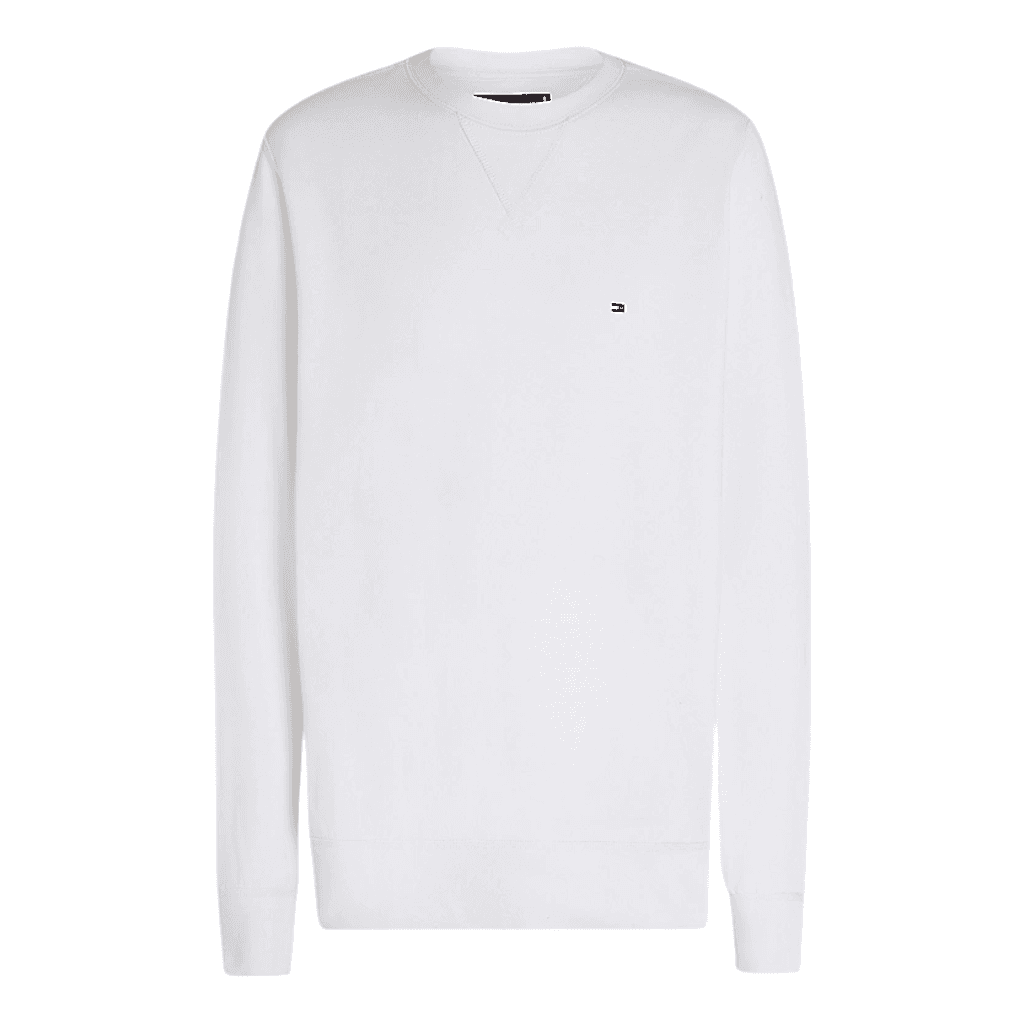 Tommy Hilfiger Fleece Crew Neck Jumper White