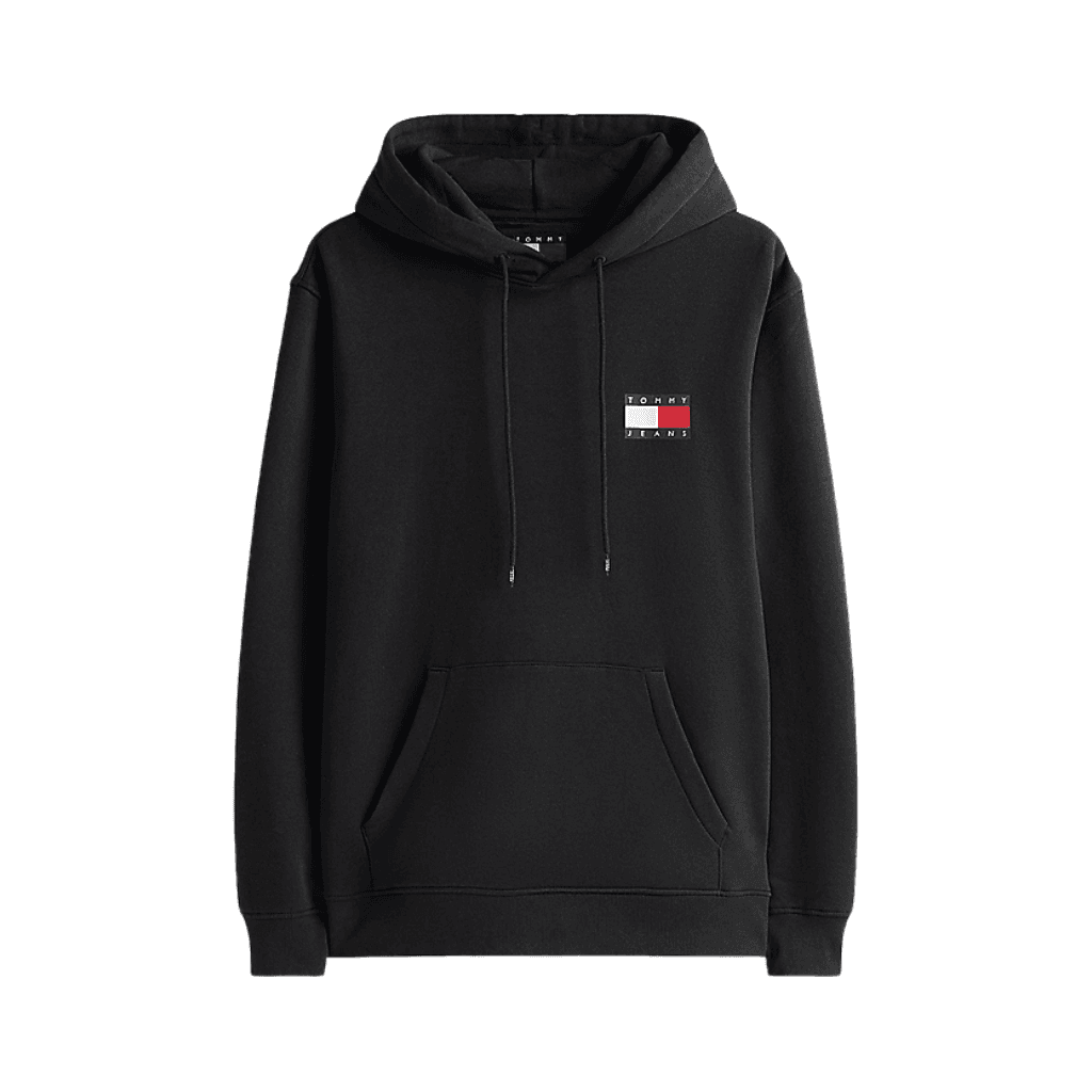 Tommy Jeans Essential Flag Logo Hoody Black