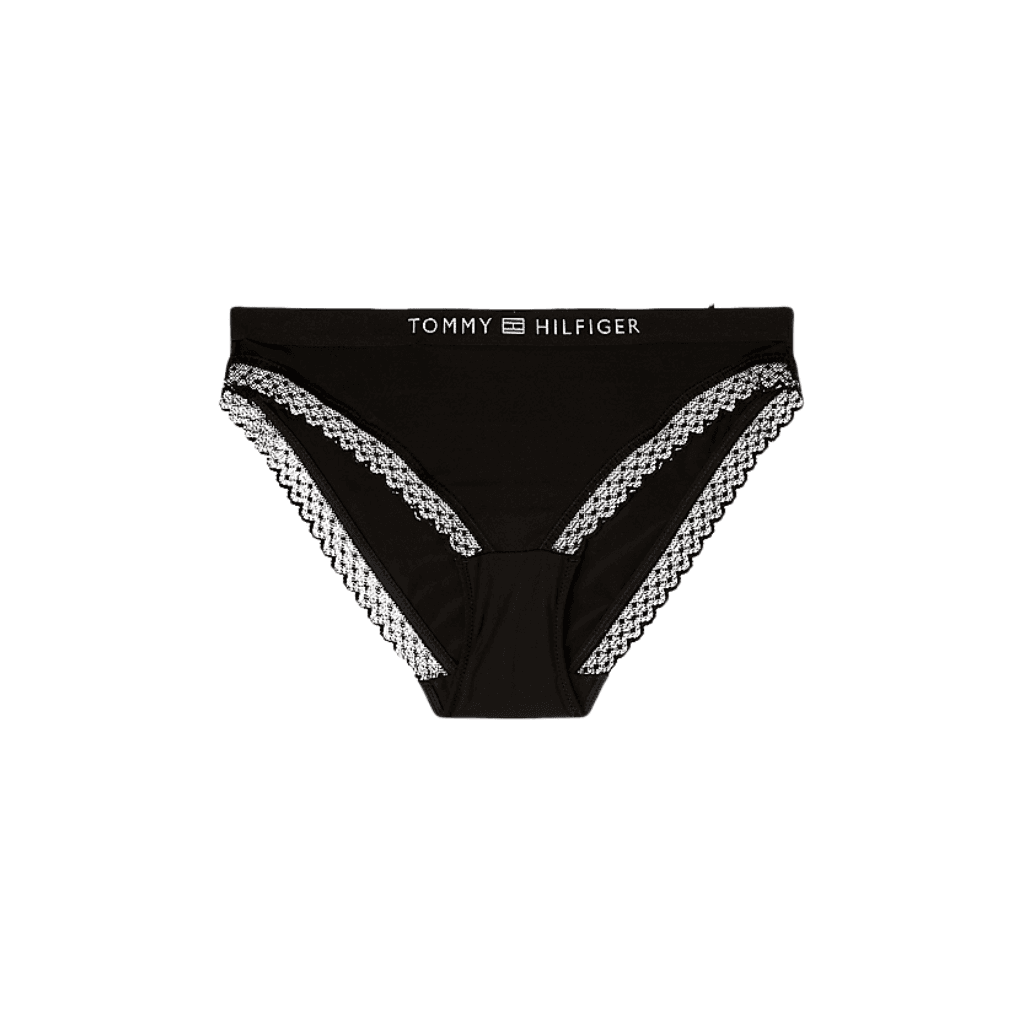 Tommy Hilfiger Logo Lace Bikini Briefs Black