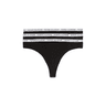 Tommy Hilfiger 3-Pack Logo Waistband Thongs Black swatch