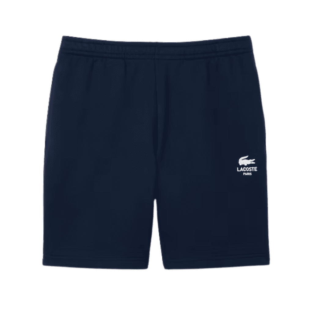 Lacoste Printed Fleece Shorts Navy Blue