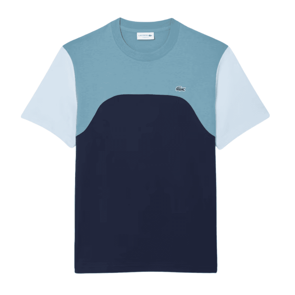 Lacoste Classic Fit Colour Block T-Shirt Navy Blue/Limestone-Rill
