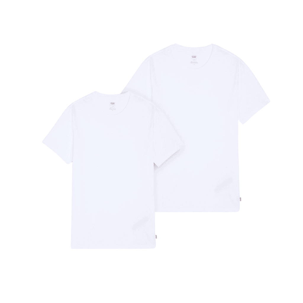 Levi's Slim 2PK Crewneck T-Shirts White
