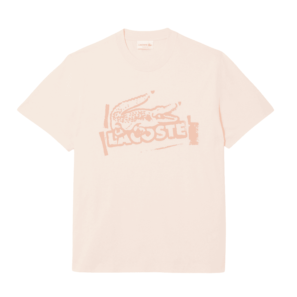 Lacoste Classic Fit Print Jersey T-Shirt Angora/Latte