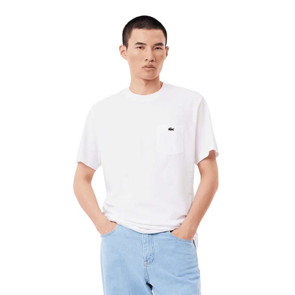 Lacoste Midweight Jersey Pocket T-Shirt White