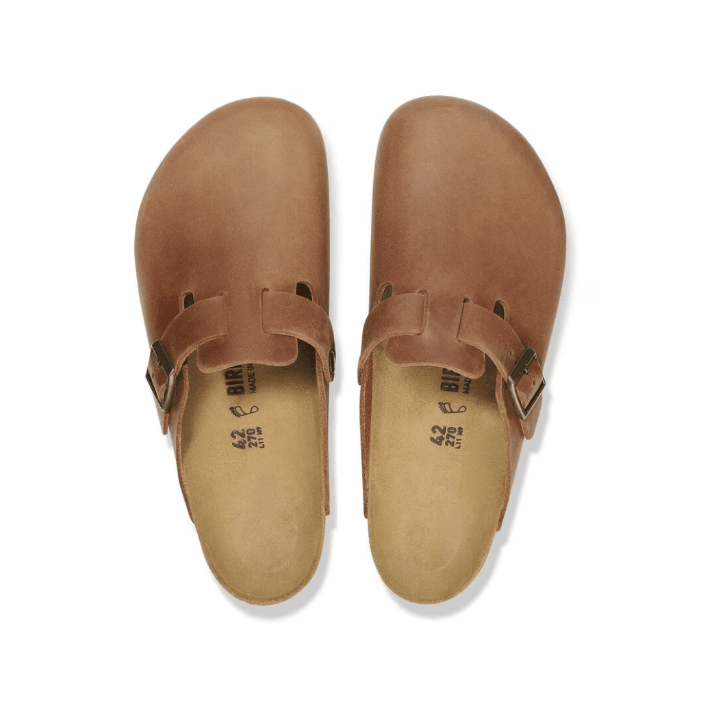 Birkenstock Boston Natural Leather Oiled Cognac Regular