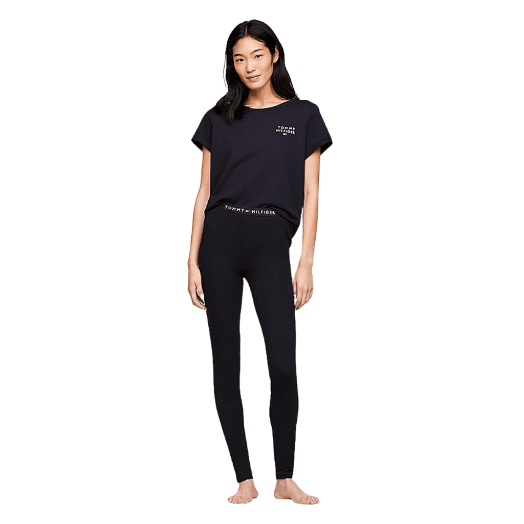 Tommy Hilfiger Logo Waistband Lounge Leggings Desert Sky