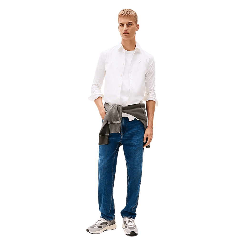 Tommy Jeans Original Stretch Slim Fit Shirt Classic White