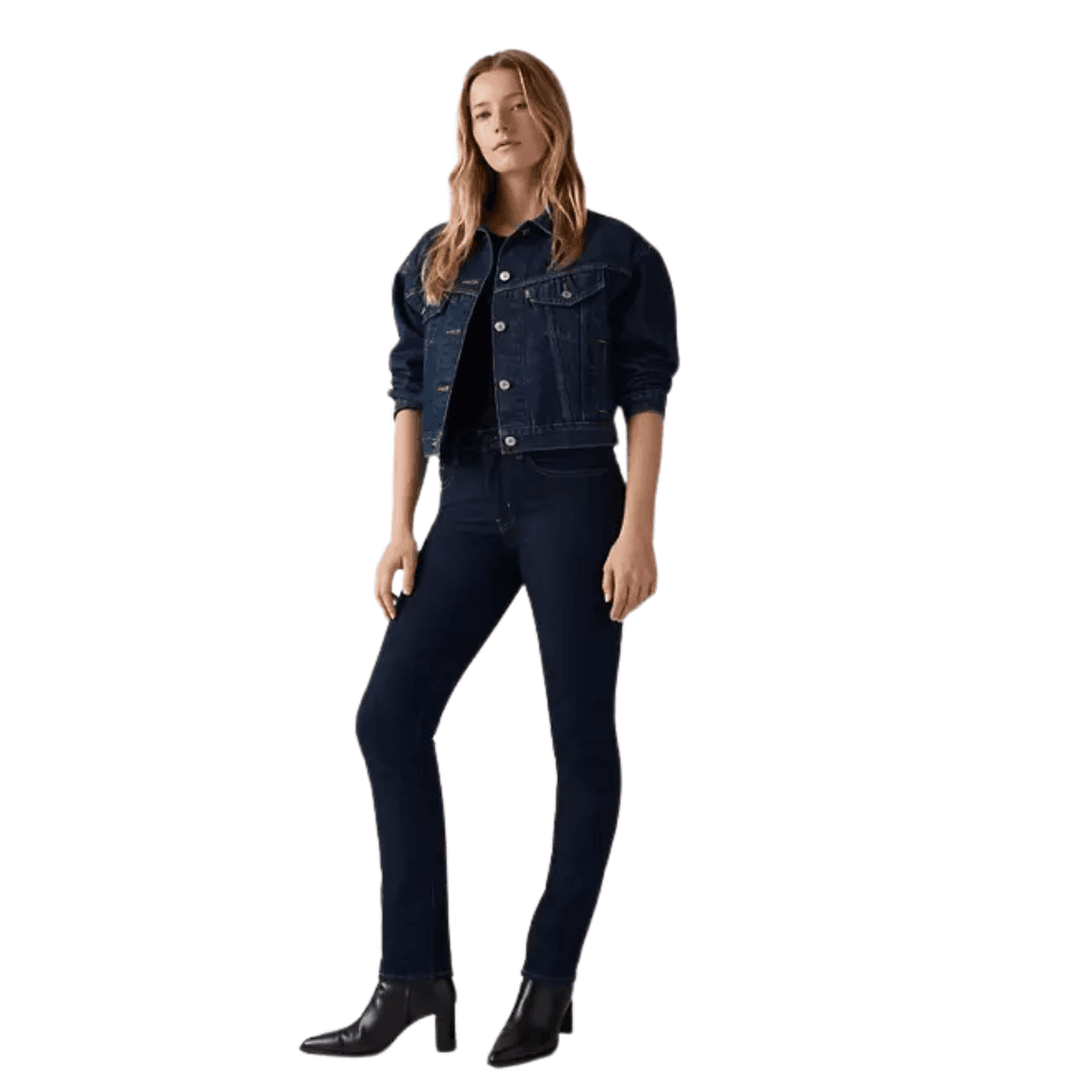 Levi's 724 High Rise Straight Jeans Blue Wave Rinse