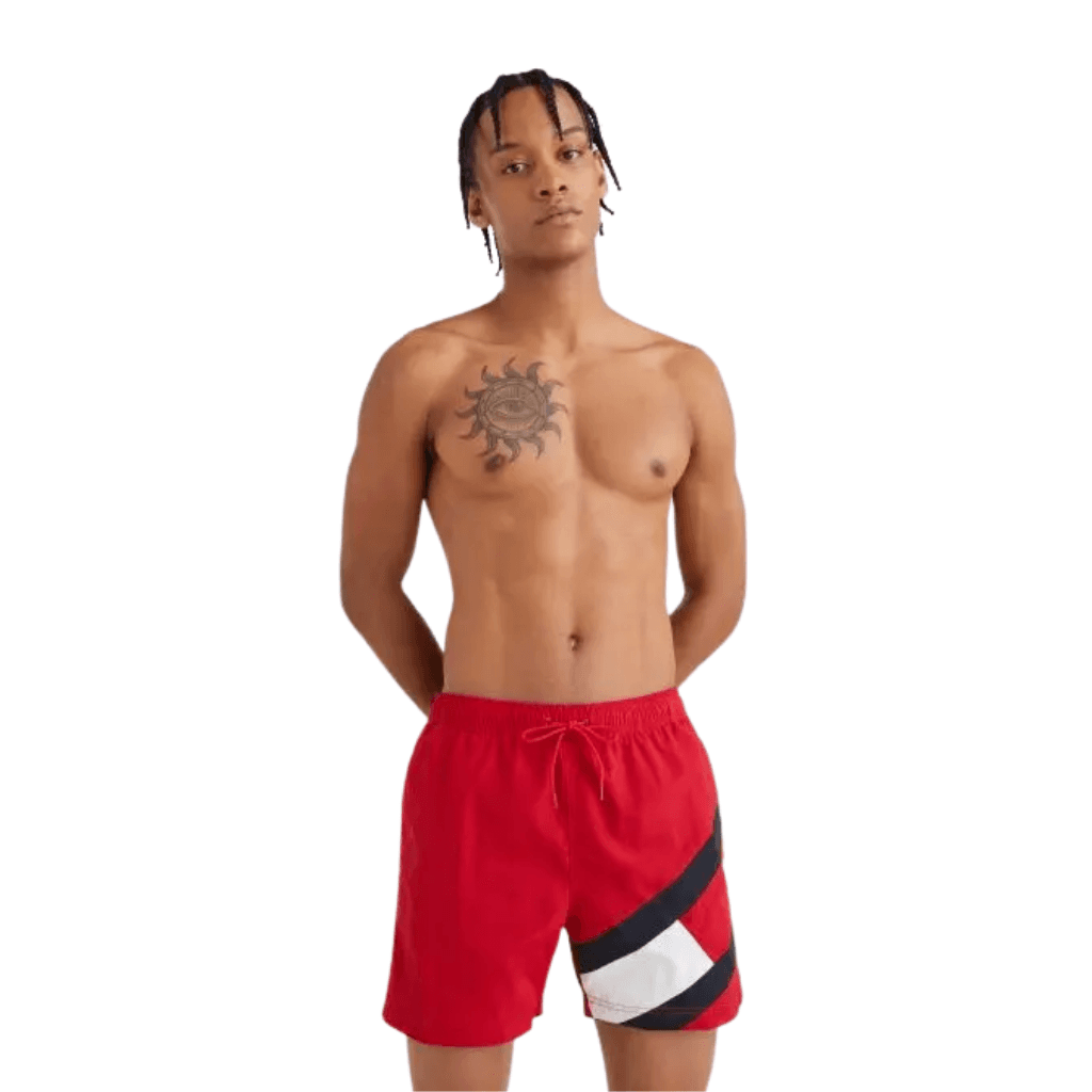 Tommy Hilfiger Medium Drawstring Swim Short Primary Red