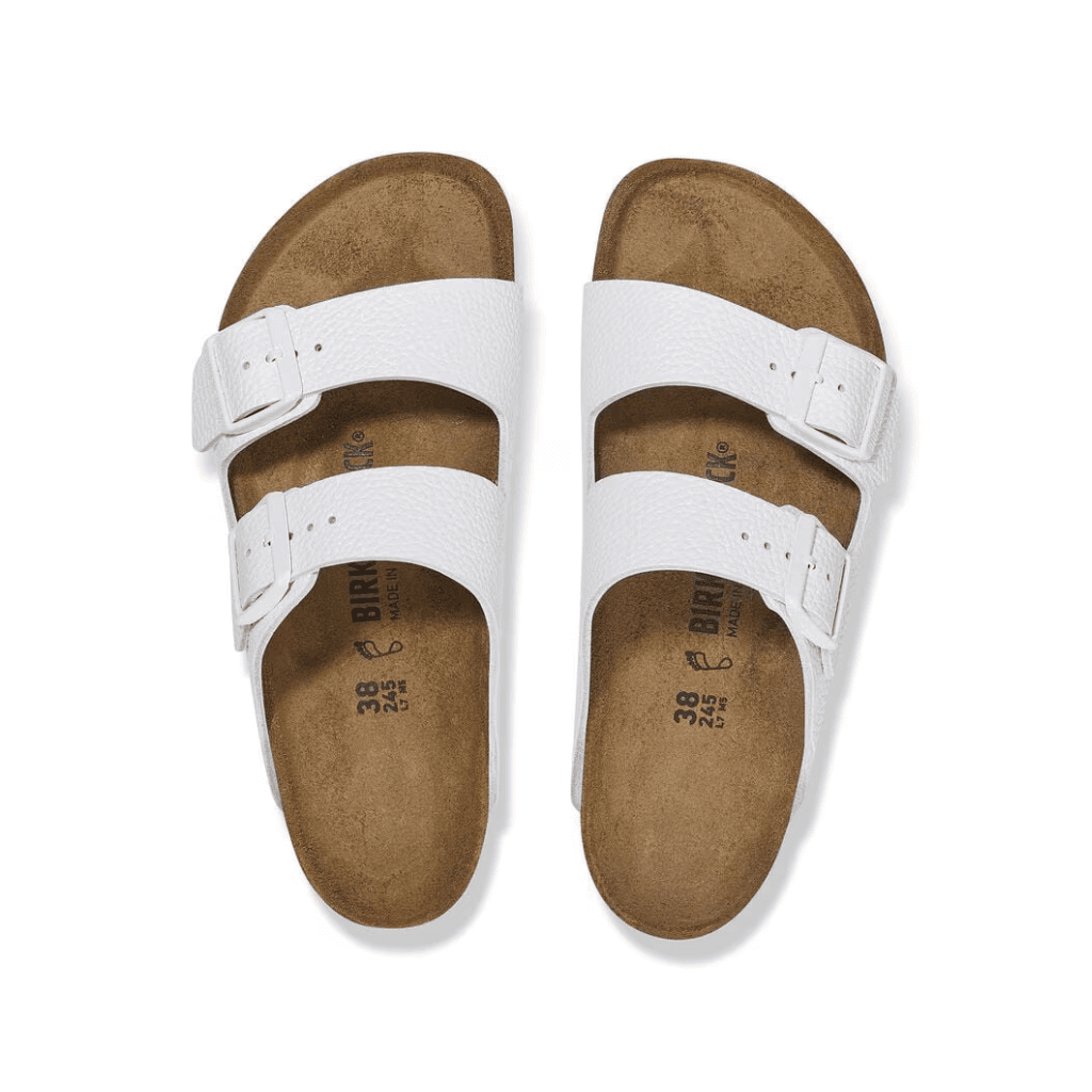 Birkenstock Arizona Natural Leather White Regular