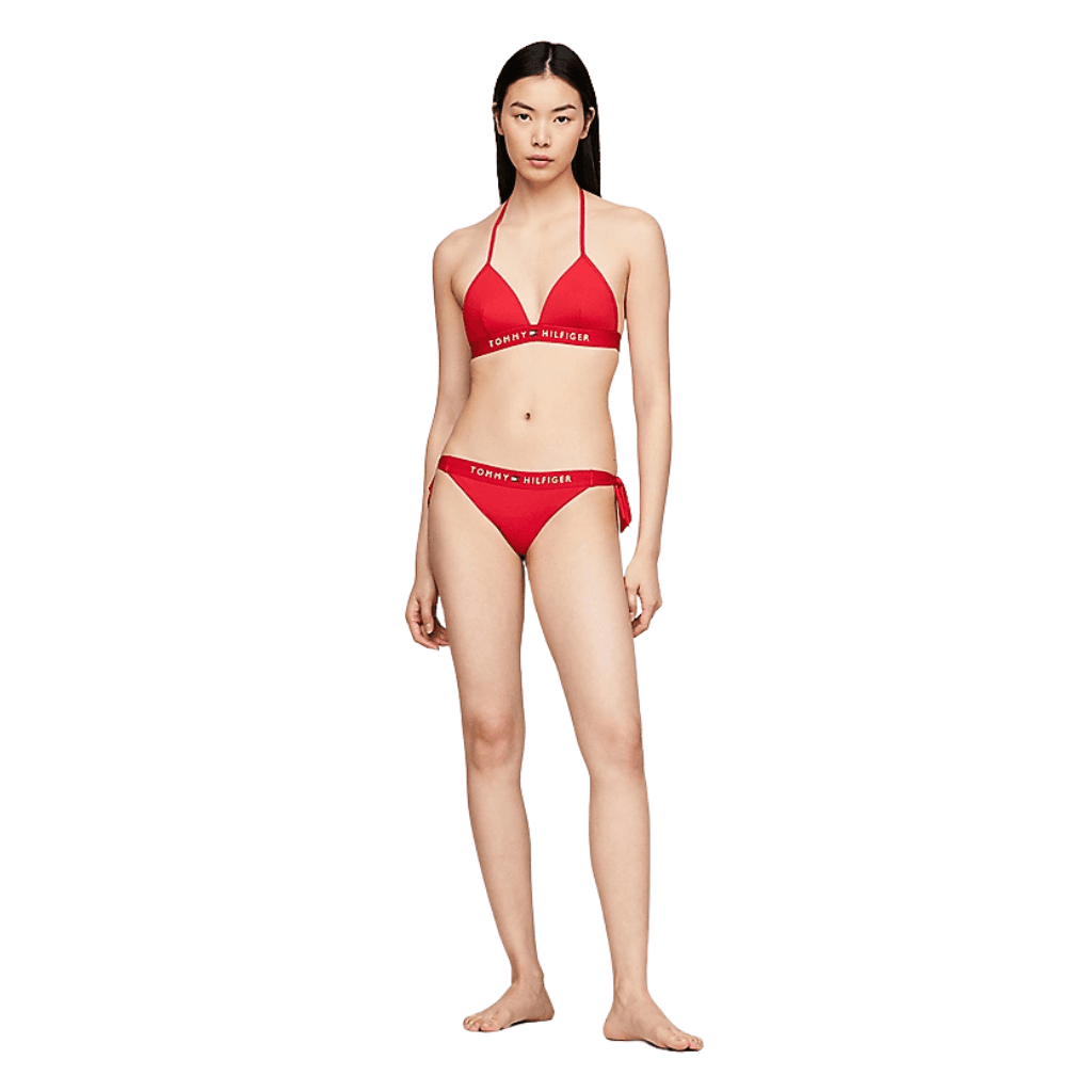 Tommy Hilfiger Triangle Fixed Foam Bikini Top Primary Red