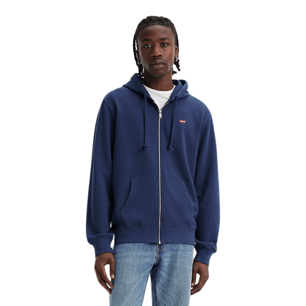 Levi's Original Zip Up Hoodie Navy Blazer
