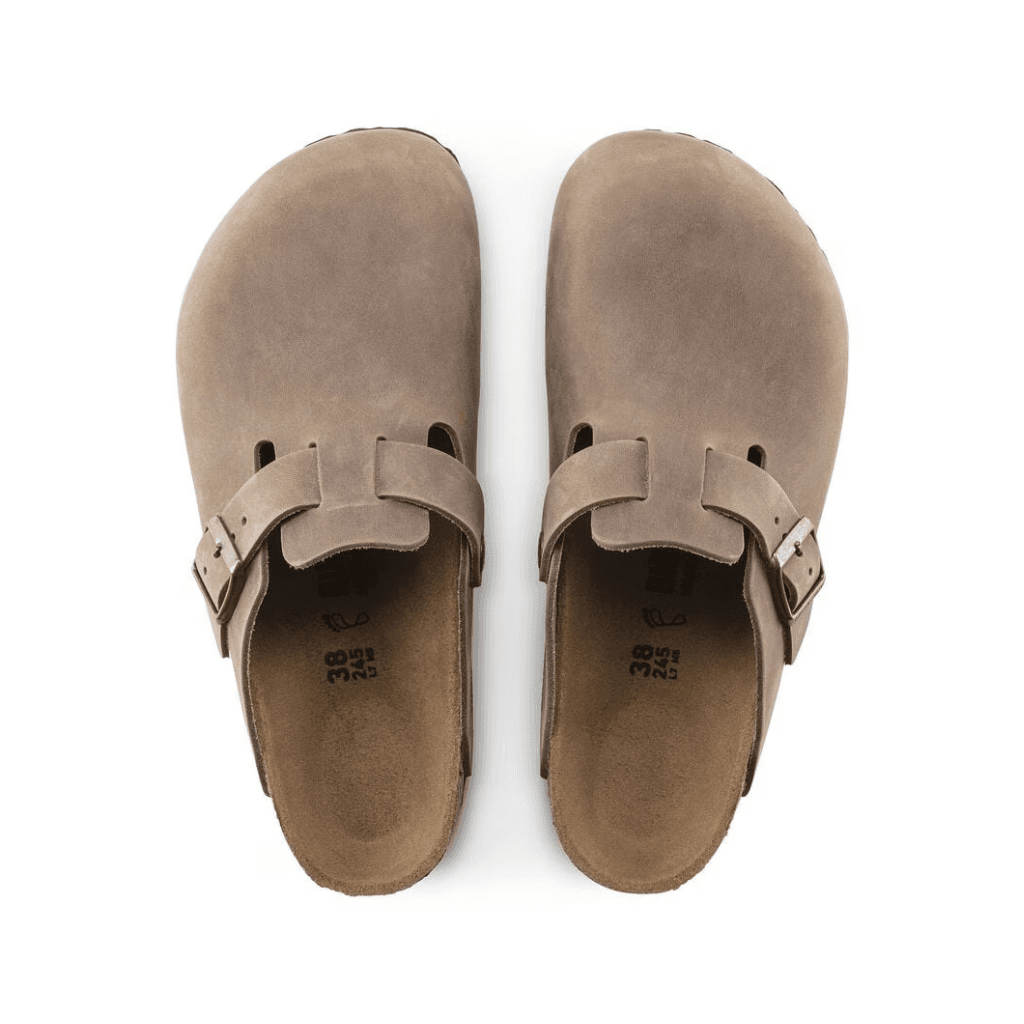 Birkenstock Boston Natural Leather Oiled Tabacco Brown Narrow