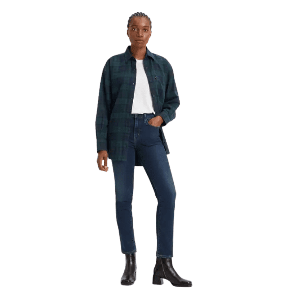 Levi's 724 High Rise Straight Jeans Blue Swell