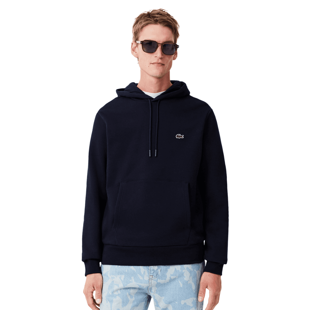 Lacoste Classic Fit Fleece Hoodie Navy Blue