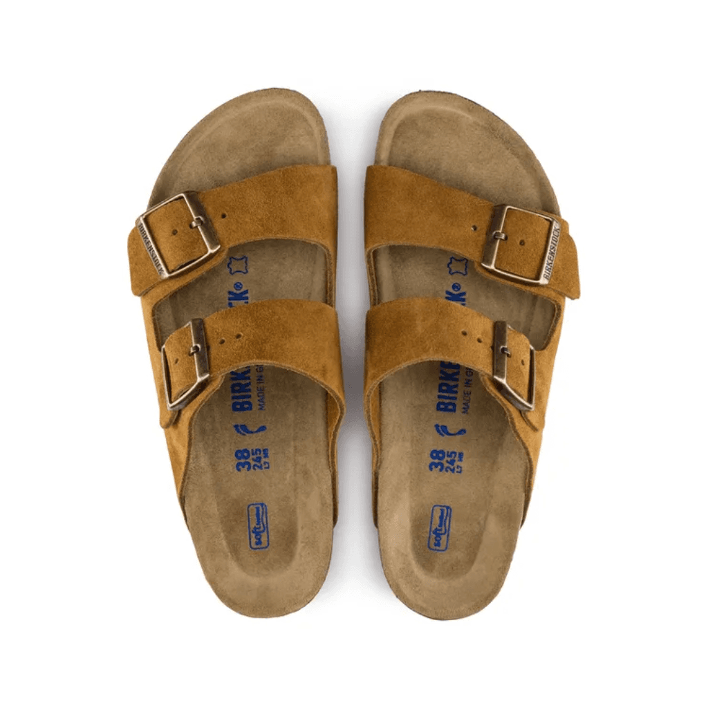 Birkenstock Arizona Soft Footbed Suede Leather Mink Regular