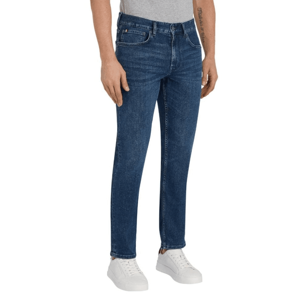 Tommy Hilfiger Denton Faded Straight Leg Jeans Tinted Blue