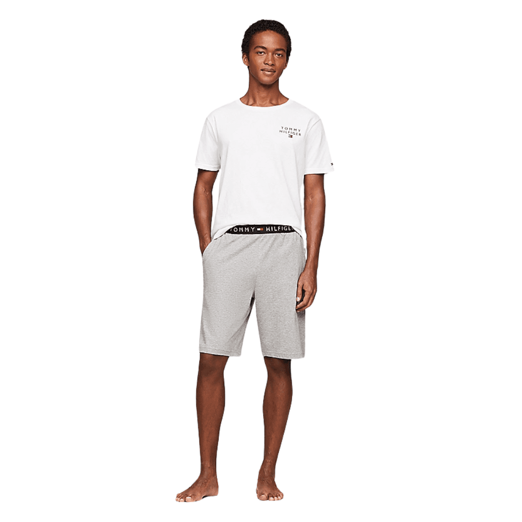 Tommy Hilfiger Jersey Logo Shorts Light Grey Heather