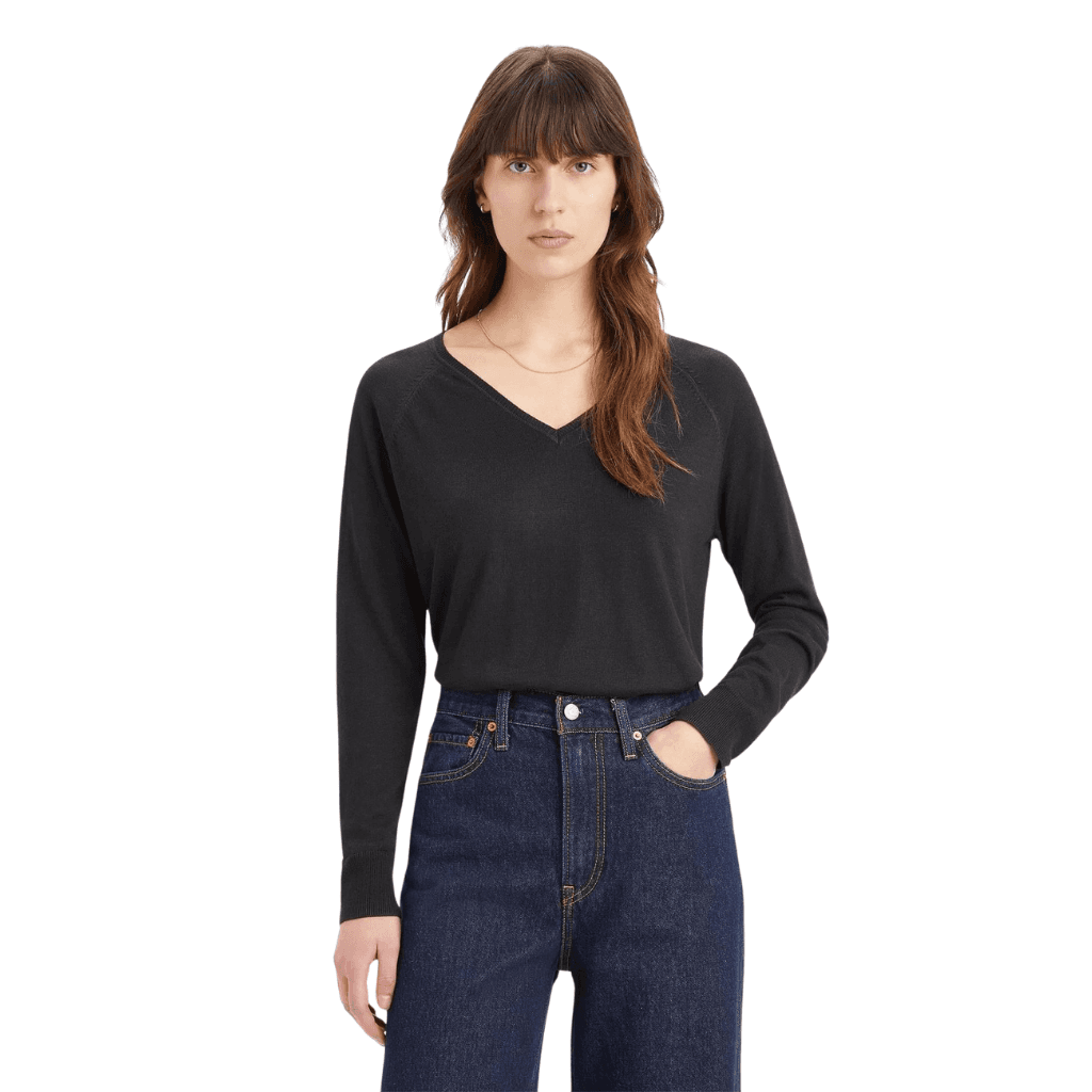 Levi's Petal V Neck Sweater Caviar